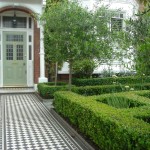 Garden ideas design: Clapham formal parterre front garden skilful maintenance