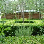 Clapham formal parterre front garden ideas greys and greens